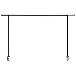 Barre d&eacute;co extensible avec support pour guirlande fixation sur table