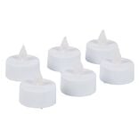 Bougie chauffe-plat LED blanche x6