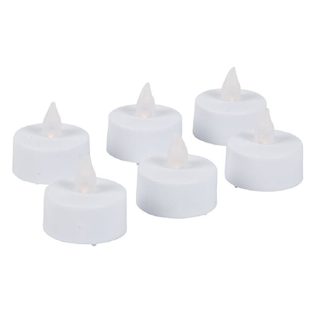 Bougie chauffe-plat LED blanche x6