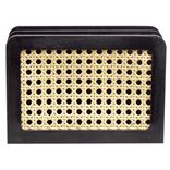 Range courrier cannage rotin naturel noir