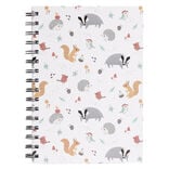 Carnet spirale A5 à lignes thème animaux forêt 160 pages