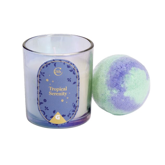 Coffret bougie x1 et bombe de bain x1 - 3 mod&egrave;les