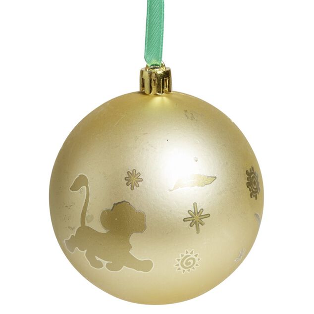 Boule de No&euml;l Disney Le Roi Lion dor&eacute; &Oslash;8cm x4