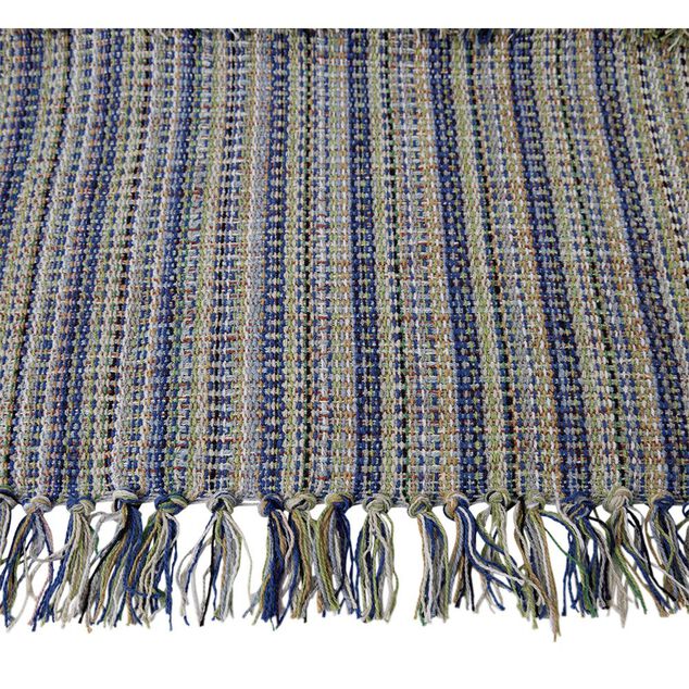 Tapis coton rayure multicolore 50x80cm