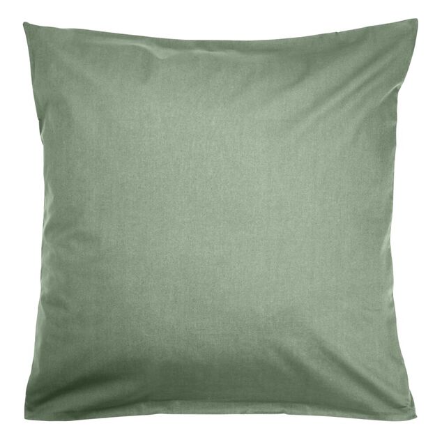 Taie d'oreiller 63x63cm 100% coton finition droite vert