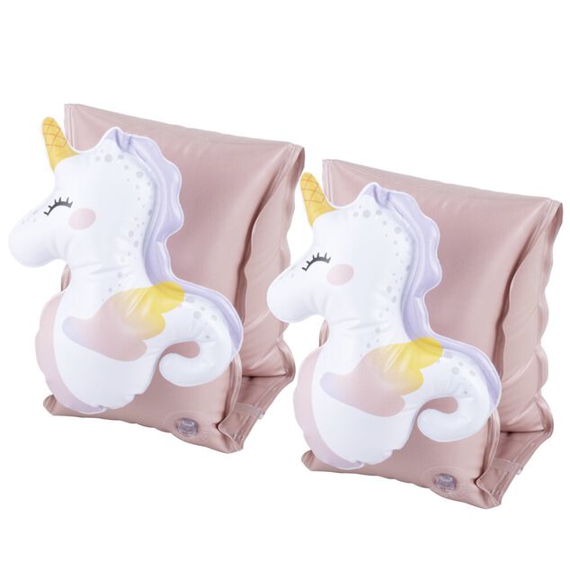 Paire de brassard avec licorne 3D rose 22x25xH20cm