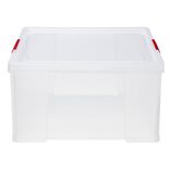 Box de rangement plastique transparent avec couvercle