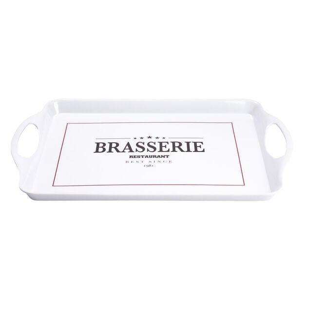 Plateau rectangulaire brasserie restaurant blanc 34x50,5cm