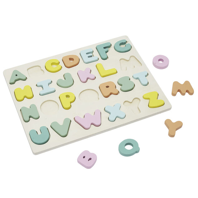 Puzzle alphabet en bois 26 pi&egrave;ces