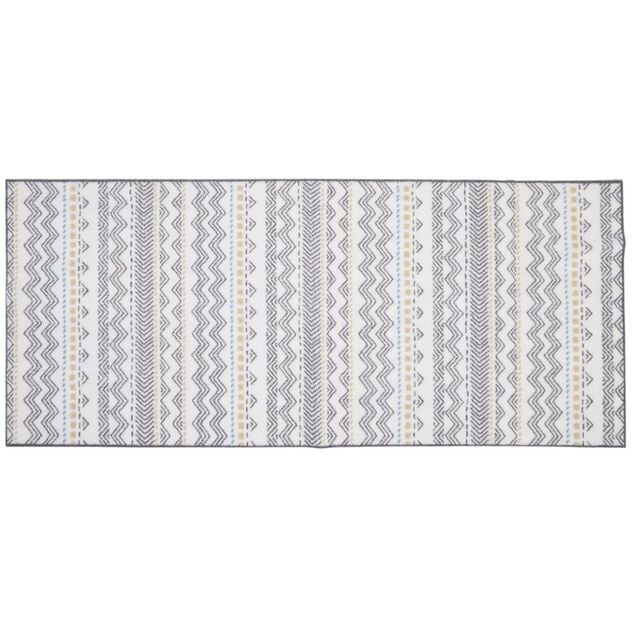 Tapis de cuisine imprim&eacute; ethnique vert 120x50cm