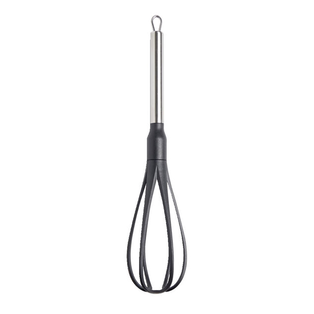 Fouet en plastique avec manche en inox L.32,5cm