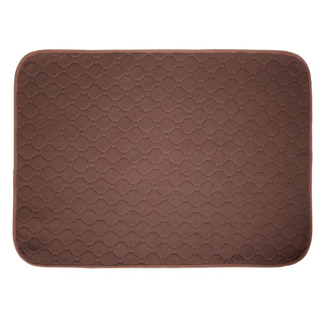 Couchage pour chien de grande taille polyester marron 110x80cm