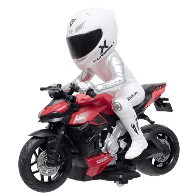 Moto t&eacute;l&eacute;command&eacute;e 1/10 lumineuse USB 21x9xH19cm (2 mod&egrave;les)