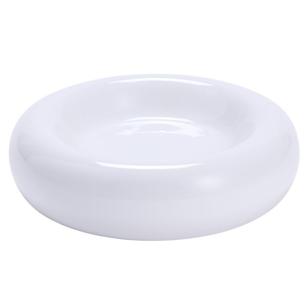 Vide-poche rond c&eacute;ramique &Oslash;20,5cm (2 mod&egrave;les blanc ou bleu)