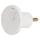 Pat&egrave;re murale ronde imitation marbre blanc polyr&eacute;sine &Oslash;5cm