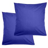 Taie d'oreiller 63x63cm coton uni x2 (6 mod&egrave;les)