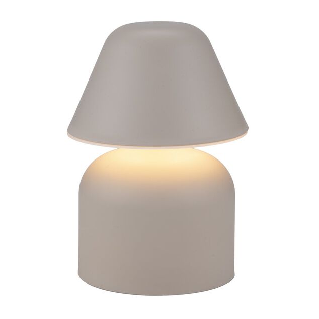 Lampe de table &agrave; poser en plastique brun &Oslash;12xH17cm