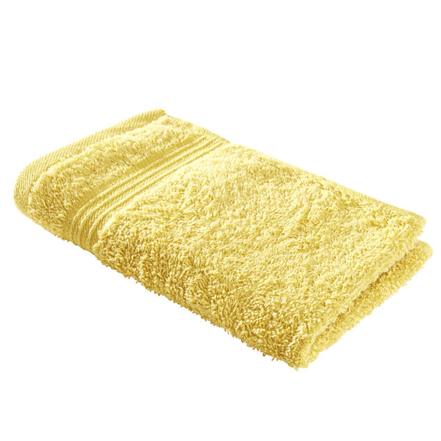 Serviette invit&eacute; 30x50cm coton jaune ocre