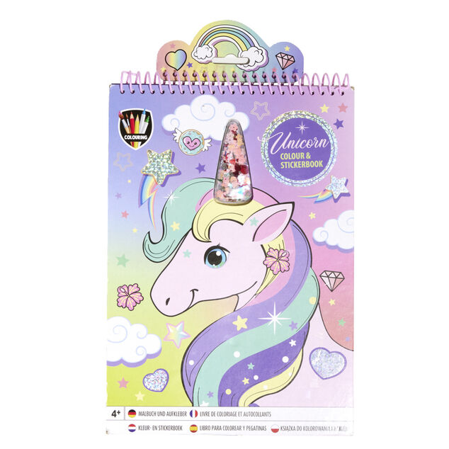 Livre coloriage avec stickers 21x30,5cm