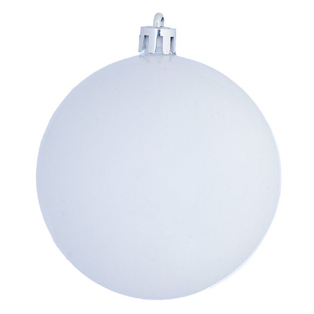 Boule de No&euml;l blanc rose mat brillant x8