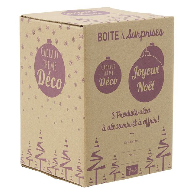 Boîte cadeau surprise déco  bougie roses éternelles