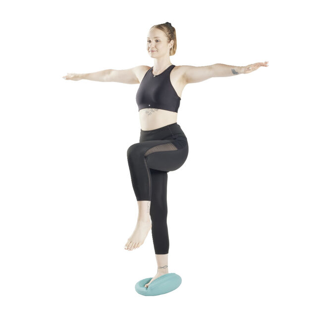 Coussin d'équilibre rond en plastique bleu Ø35xH7,5cm