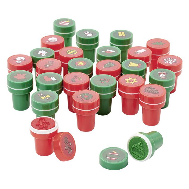 Tampon encreur th&egrave;me No&euml;l Rouge et Vert x26