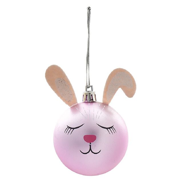 Boule de No&euml;l forme lapin