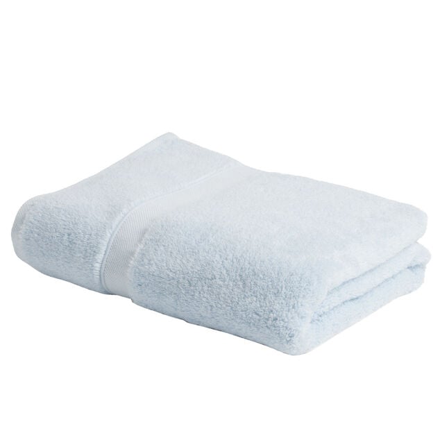Drap de douche 100% coton 70x130cm vert sapin ou bleu clair - 2 coloris