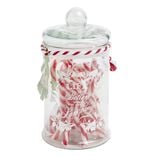 Bonbonnière de Noël avec sucres d'orge Ø13xH18 cm