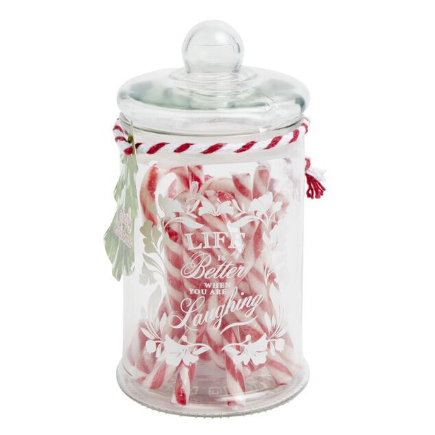 Bonbonni&egrave;re de No&euml;l avec sucres d'orge &Oslash;13xH18 cm