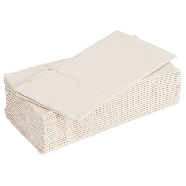 Serviette range couverts 40cm beige x20