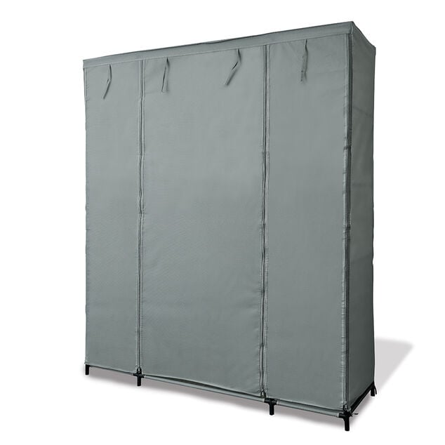 Armoire dressing tissu gris