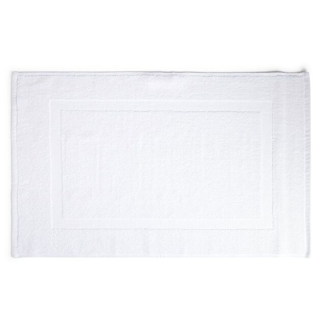 Tapis salle de bain coton blanc 70x40cm