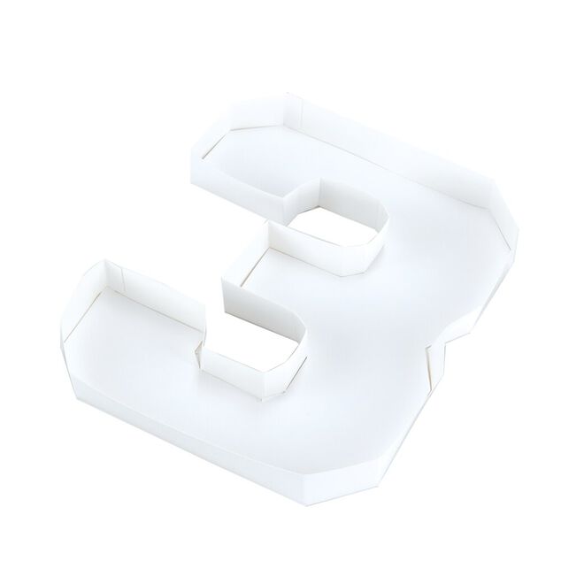 Plateau alimentaire carton forme nombre 25,4x21,6xH3cm (10 mod&egrave;les)