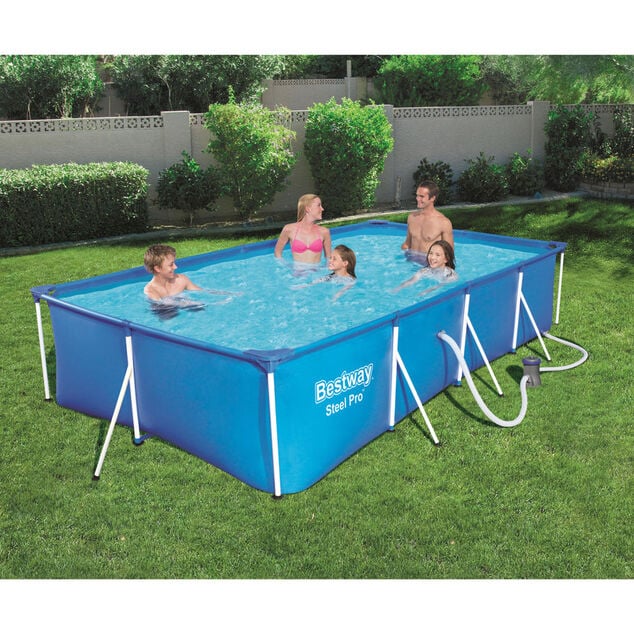 Piscine tubulaire rectangulaire Bestway Steel Pro 211x400xH81cm