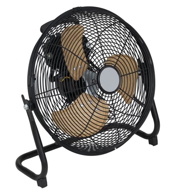 Ventilateur brasseur d'air 3 vitesses 3 lames aspect bois &Oslash;30xH37,5cm 40W