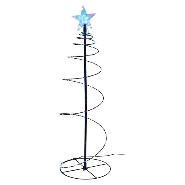 Sapin Noël lumineux 80LED multicolores Ø20xH60cm