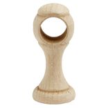 Support de tringle moyen &agrave; oeil en bois naturel &Oslash;28mm
