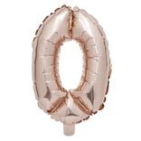 Ballon chiffre 0 rose gold 33cm