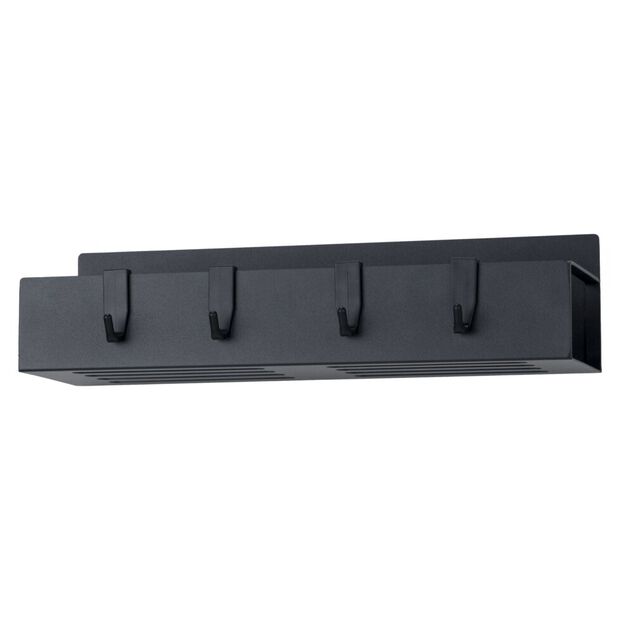 &Eacute;tag&egrave;re de rangement magn&eacute;tique plastique noir 29x7,5xH9,5cm