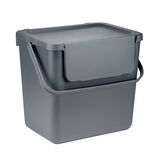 Poubelle de tri 25L plastique gris 38,5x29,5xH34cm