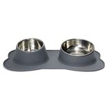 Gamelle double pour chien 51,5x28,5xH10cm