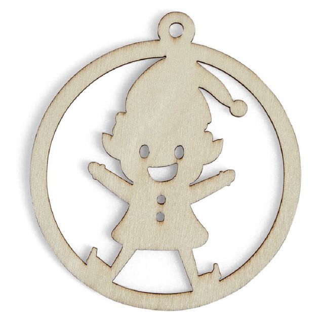 Suspension ronde sapin de Noël à peindre