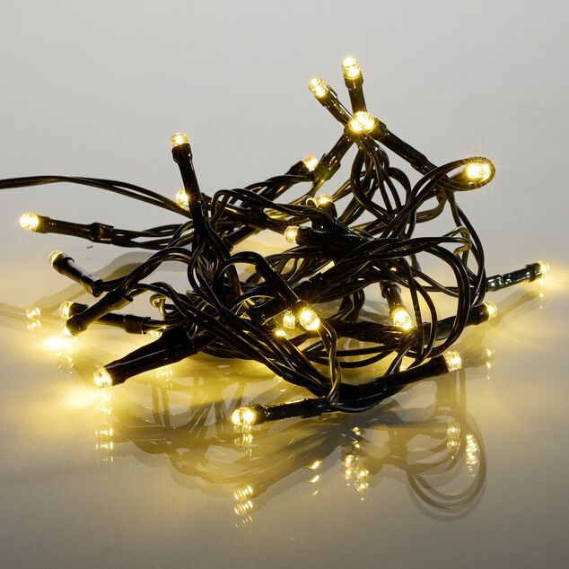 Guirlande de No&euml;l lumineuse 30LED &eacute;clairage blanc chaud L217cm