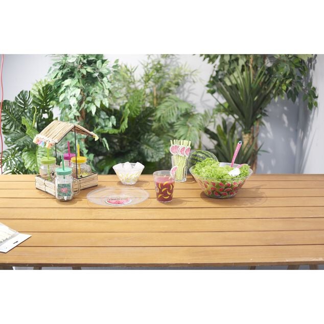 Assiette plate plastique past&egrave;que enjoy paradise &Oslash;27cm