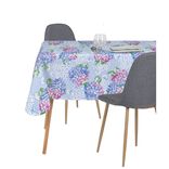Toile cirée Hortensia fleurie bleue l140cm