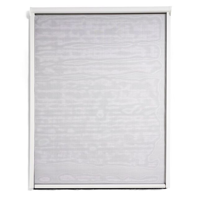 Moustiquaire enroulable pour fen&ecirc;tre 125x160cm PVC blanc