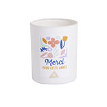 Bougie Merci pour cette ann&eacute;e rose senteur vanille