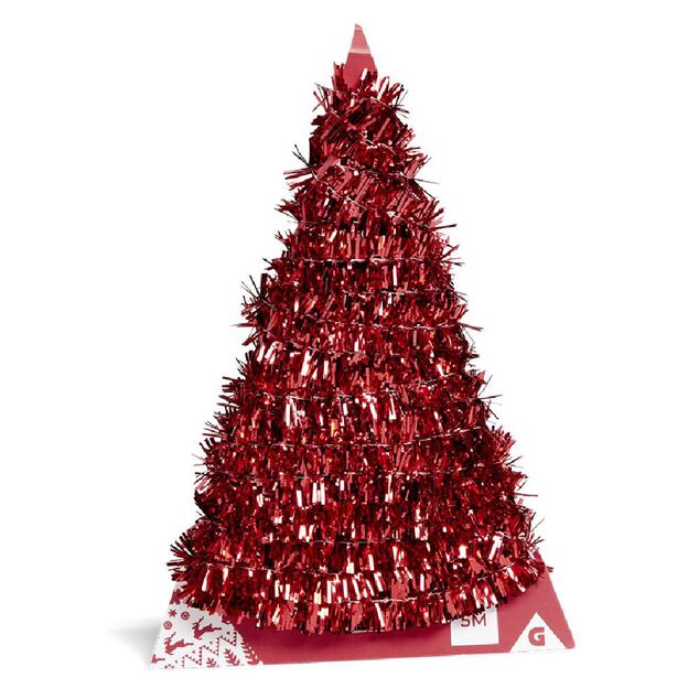 Guirlande scintillante rouge 5m